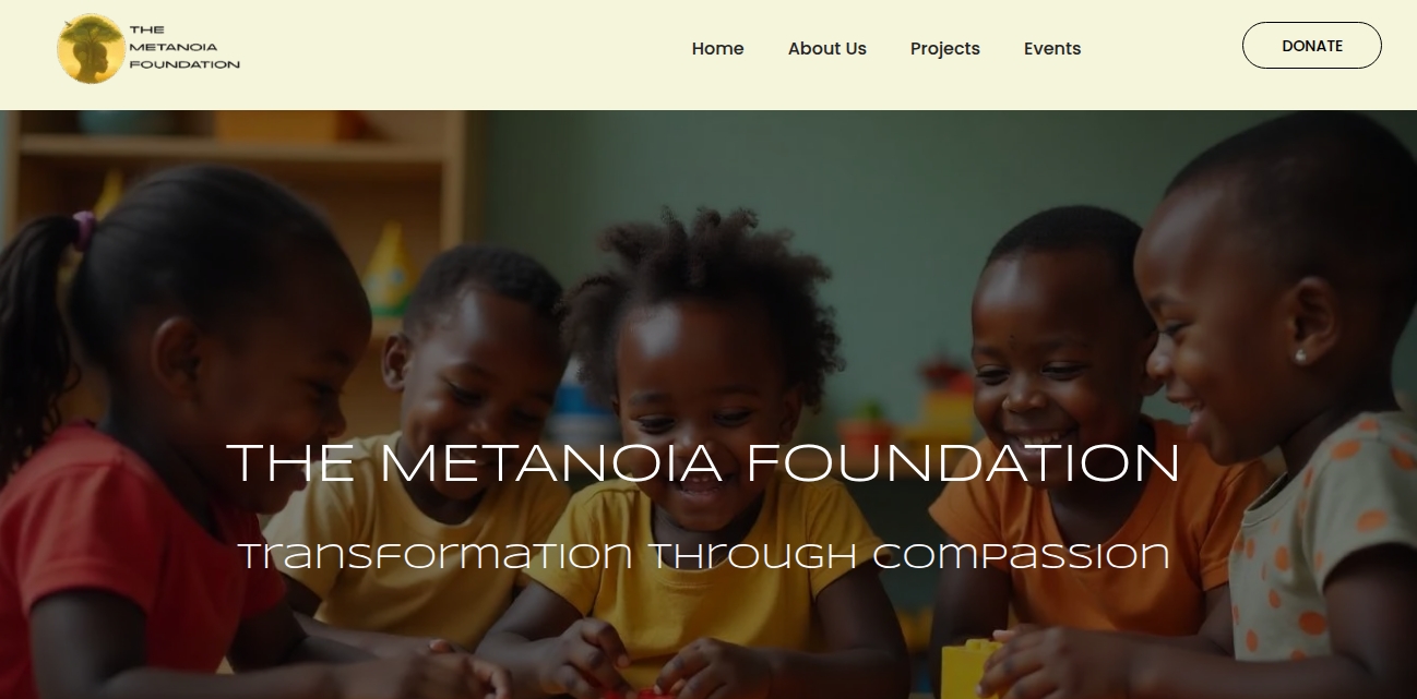 The Metanoia Foundation Website Showcase